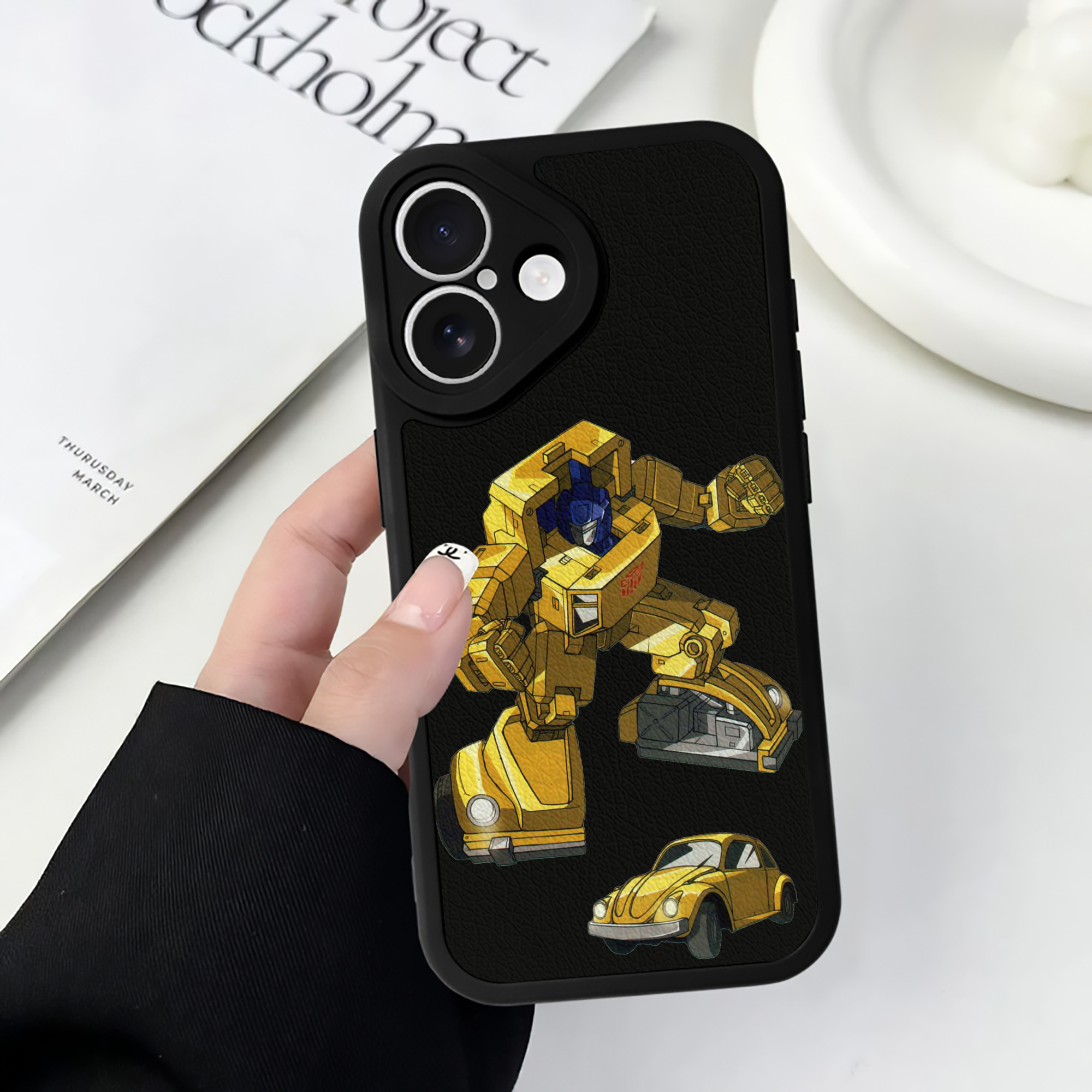 （画像用）  【iPhone 16シリーズ対応】シリコンスマホケース（レザー調） 材質：シリコン